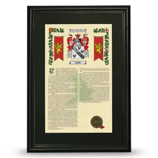 Popilly Deluxe Armorial Framed - Black