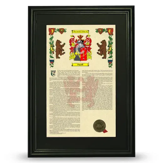 Popoff Deluxe Armorial Framed - Black