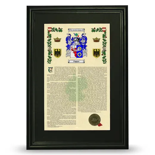 Popper Deluxe Armorial Framed - Black