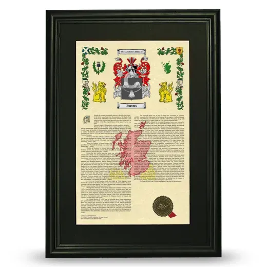 Porters Deluxe Armorial Framed - Black