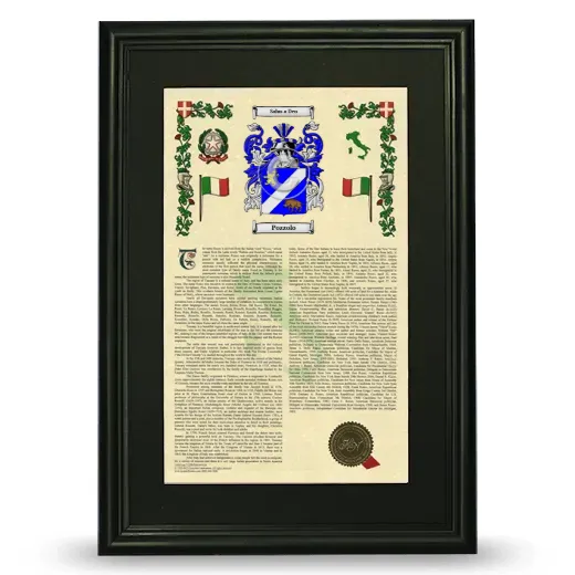 Pozzolo Deluxe Armorial Framed - Black