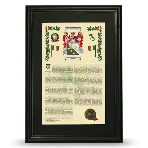 Preda Deluxe Armorial Framed - Black