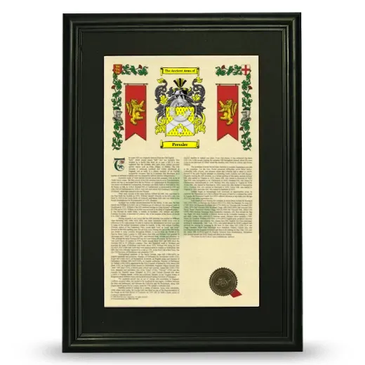 Pressler Deluxe Armorial Framed - Black