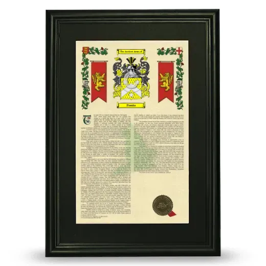 Presto Deluxe Armorial Framed - Black