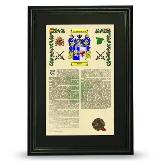 Preto Deluxe Armorial Framed - Black