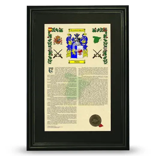 Prieta Deluxe Armorial Framed - Black