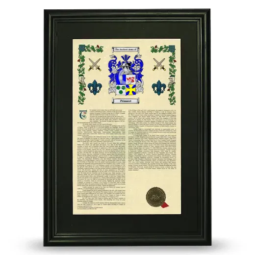 Primaut Deluxe Armorial Framed - Black