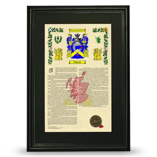 Primrose Deluxe Armorial Framed - Black