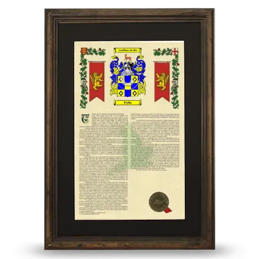 Pryke Deluxe Armorial Framed - Brown