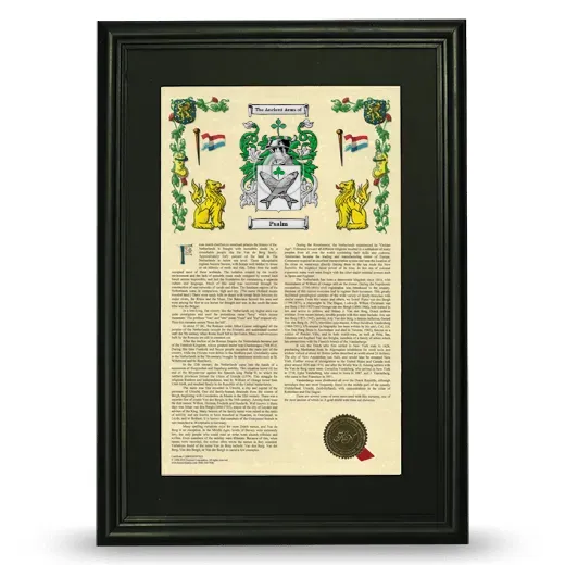Psalm Deluxe Armorial Framed - Black