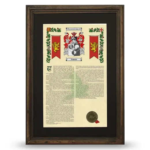 Puncon Deluxe Armorial Framed - Brown