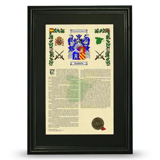 Quadratus Deluxe Armorial Framed - Black