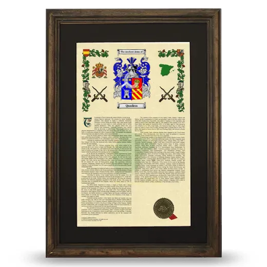 Quadros Deluxe Armorial Framed - Brown