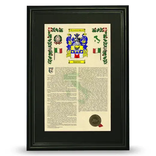 Quartero Deluxe Armorial Framed - Black