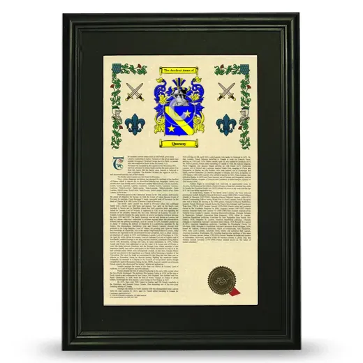 Quesny Deluxe Armorial Framed - Black