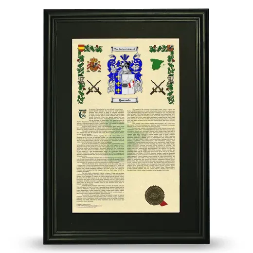 Quevedo Deluxe Armorial Framed - Black