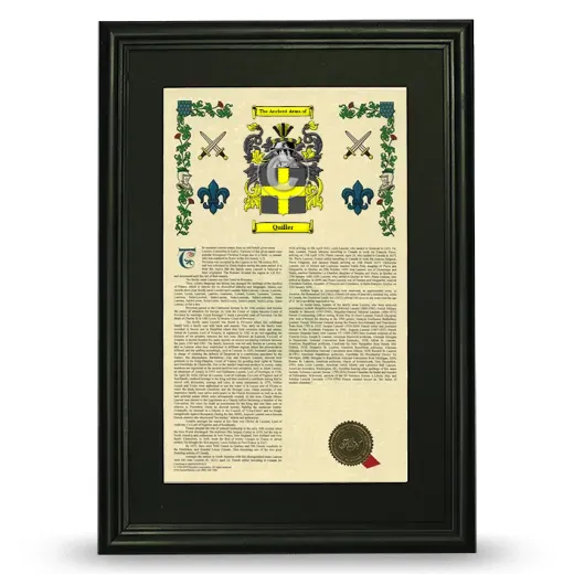 Quiller Deluxe Armorial Framed - Black
