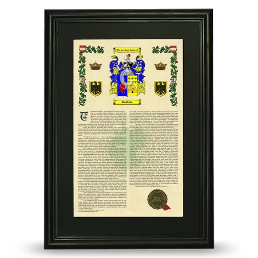 Radicke Deluxe Armorial Framed - Black