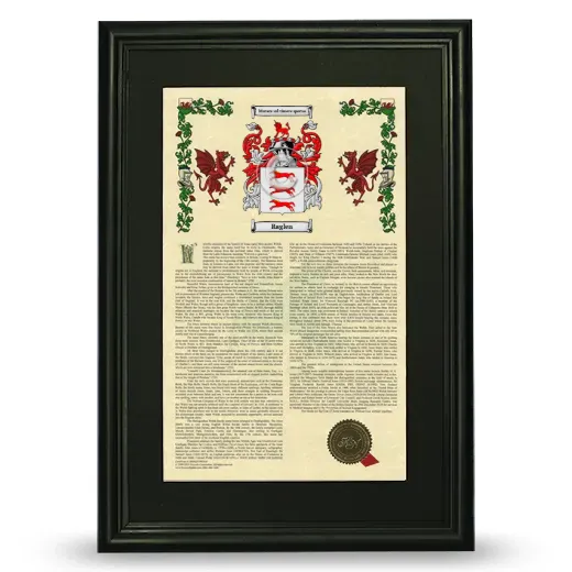 Raglen Deluxe Armorial Framed - Black