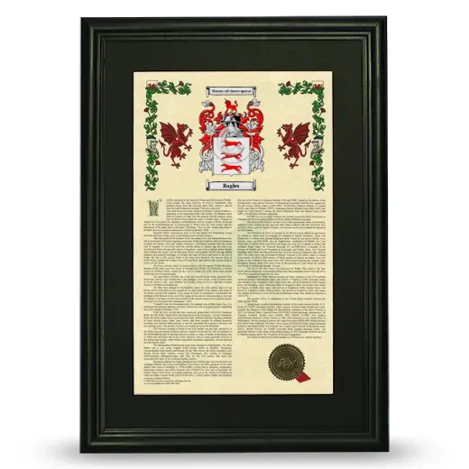 Ragles Deluxe Armorial Framed - Black