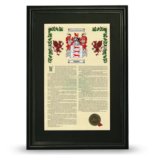 Raglint Deluxe Armorial Framed - Black