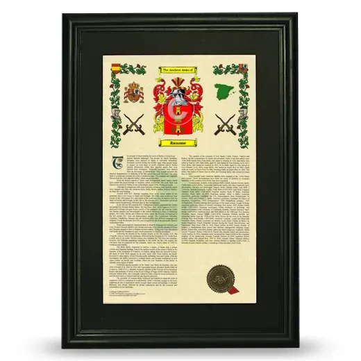 Ramone Deluxe Armorial Framed - Black