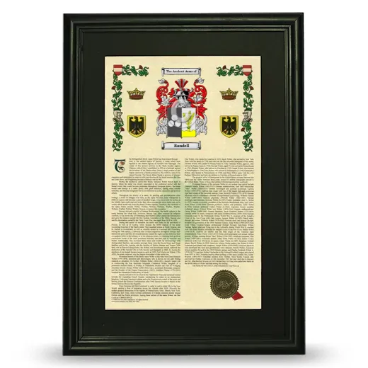 Randell Deluxe Armorial Framed - Black