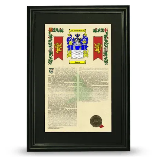 Ranor Deluxe Armorial Framed - Black