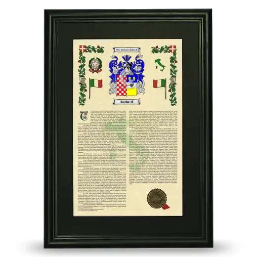 Rapha-el Deluxe Armorial Framed - Black