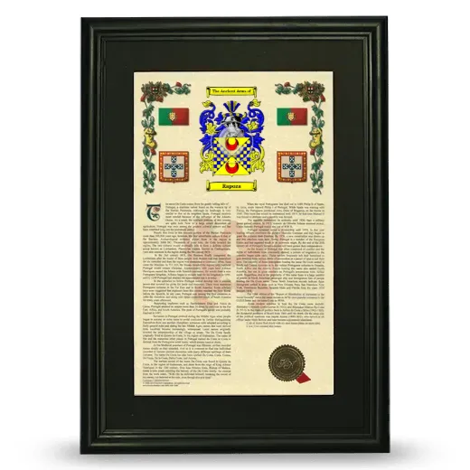 Rapoza Deluxe Armorial Framed - Black