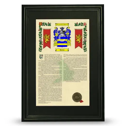 Ravers Deluxe Armorial Framed - Black