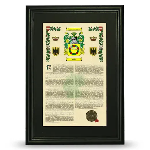 Redes Deluxe Armorial Framed - Black