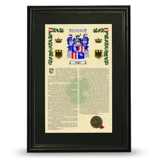 Reigel Deluxe Armorial Framed - Black