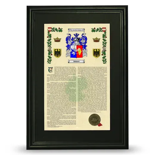Reinert Deluxe Armorial Framed - Black