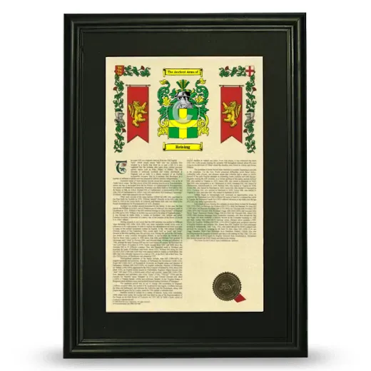 Reising Deluxe Armorial Framed - Black