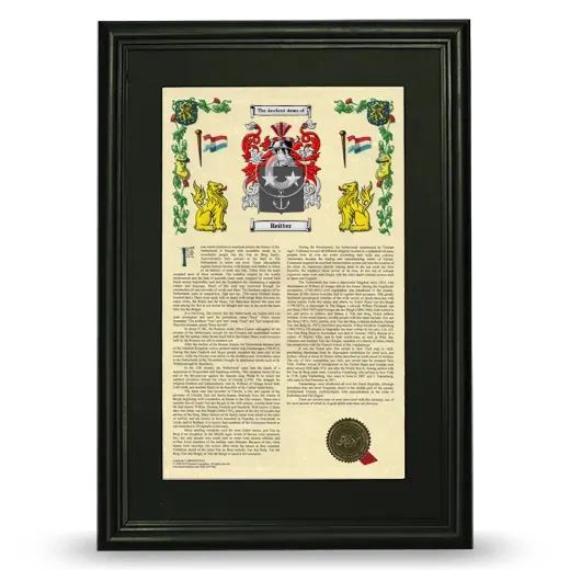 Reitter Deluxe Armorial Framed - Black