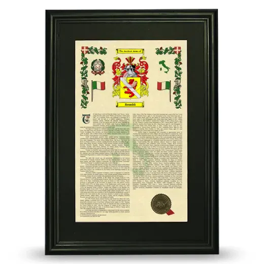 Renoldi Deluxe Armorial Framed - Black