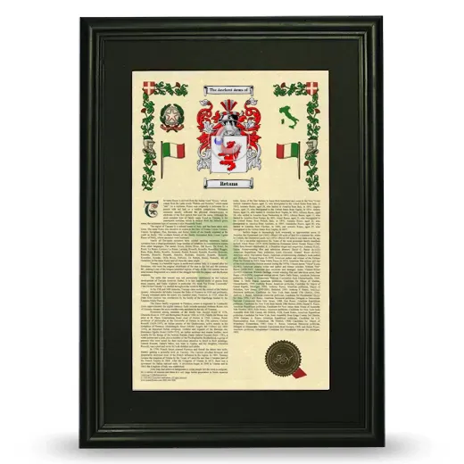Retana Deluxe Armorial Framed - Black