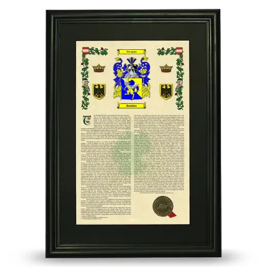 Reutier Deluxe Armorial Framed - Black