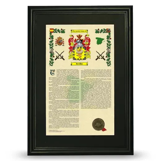 Revillas Deluxe Armorial Framed - Black