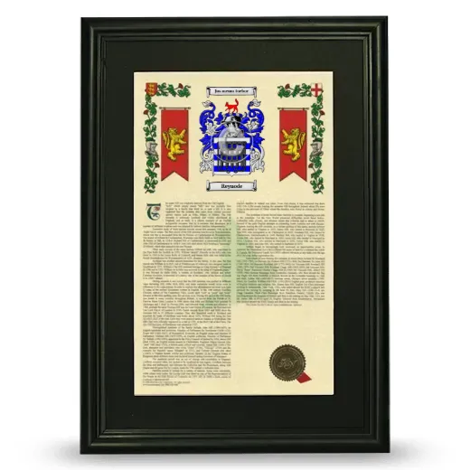 Reynode Deluxe Armorial Framed - Black