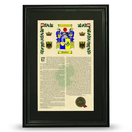 Rhinehart Deluxe Armorial Framed - Black
