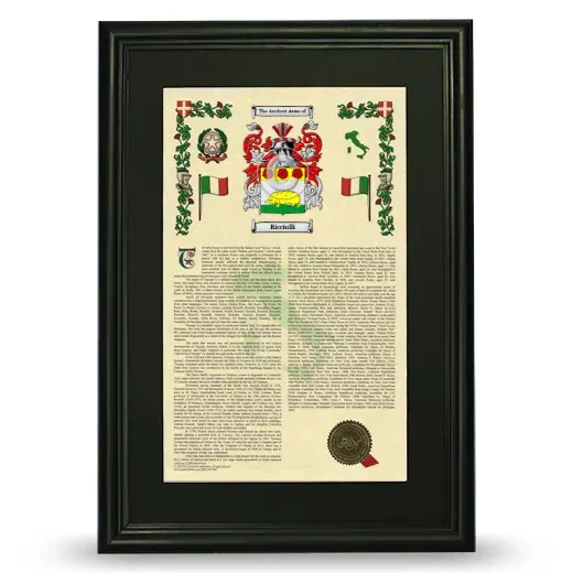 Ricciulli Deluxe Armorial Framed - Black