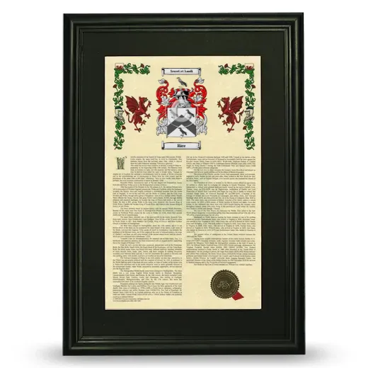 Rice Deluxe Armorial Framed - Black
