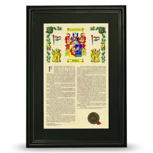 Riedstra Deluxe Armorial Framed - Black