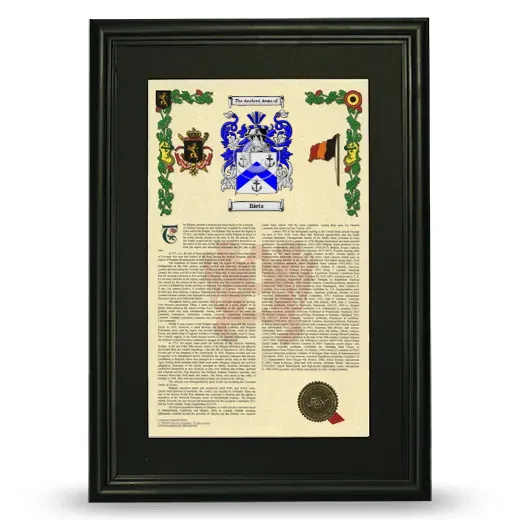 Rietz Deluxe Armorial Framed - Black