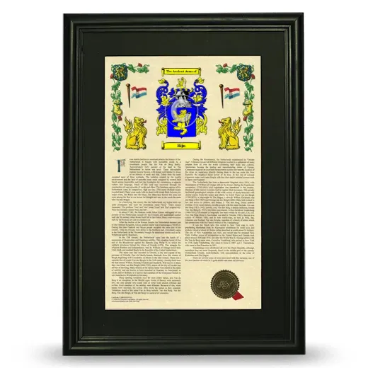 Rijn Deluxe Armorial Framed - Black
