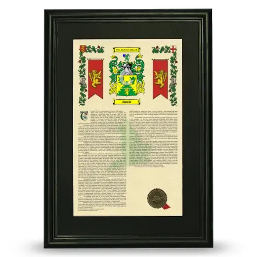 Ripple Deluxe Armorial Framed - Black