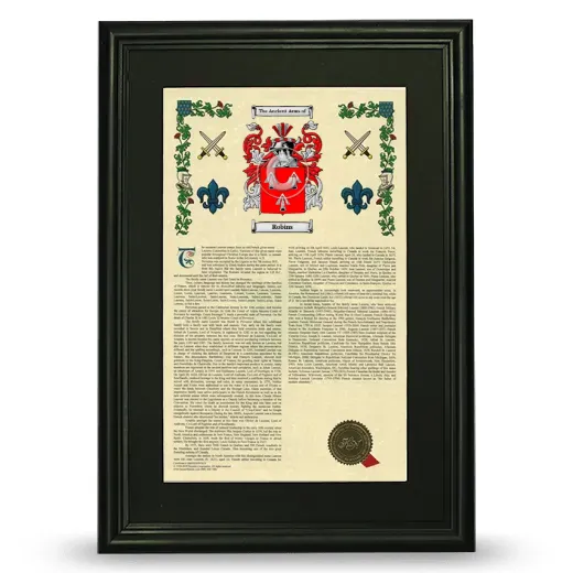 Robins Deluxe Armorial Framed - Black