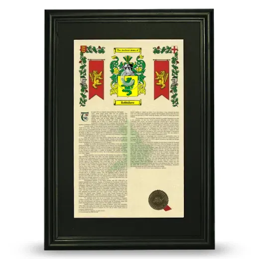 Robishaw Deluxe Armorial Framed - Black